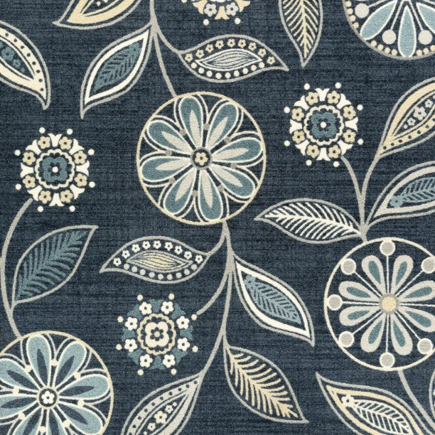 Multi Floral Runner Rug  1ft 8in x 5ft in Blue