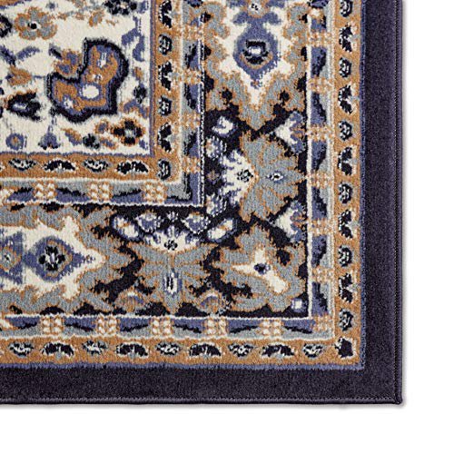 Area Rug Size 21x35 Inches in Navy Blue