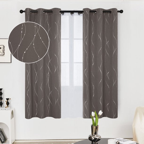 Curtain 2 Panels Size 52x108 Inches Color Taupe