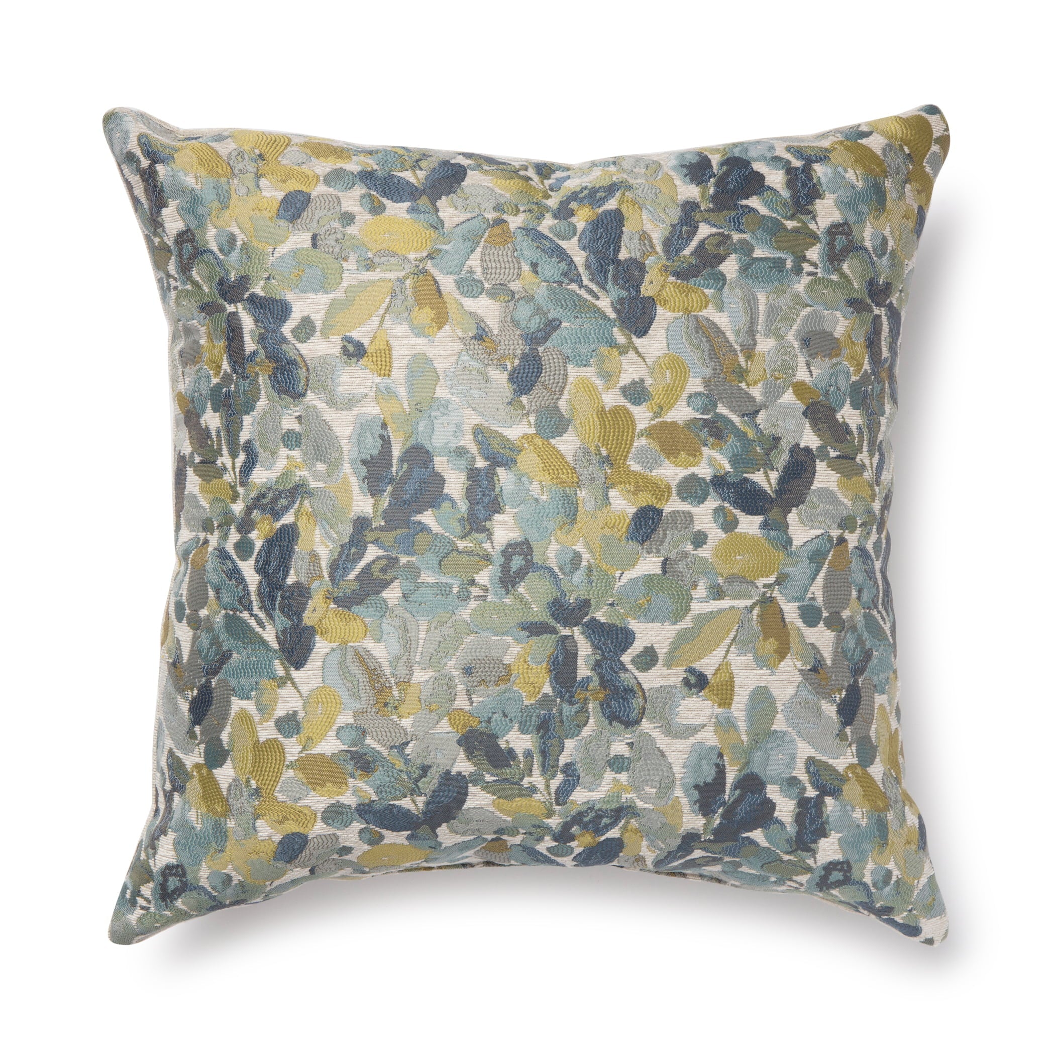 Botanical Decorative Square Pillow 20x20 Inches Blue