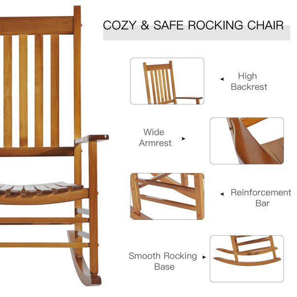Rocking Chair Solid Wood Furniture Outdoor
