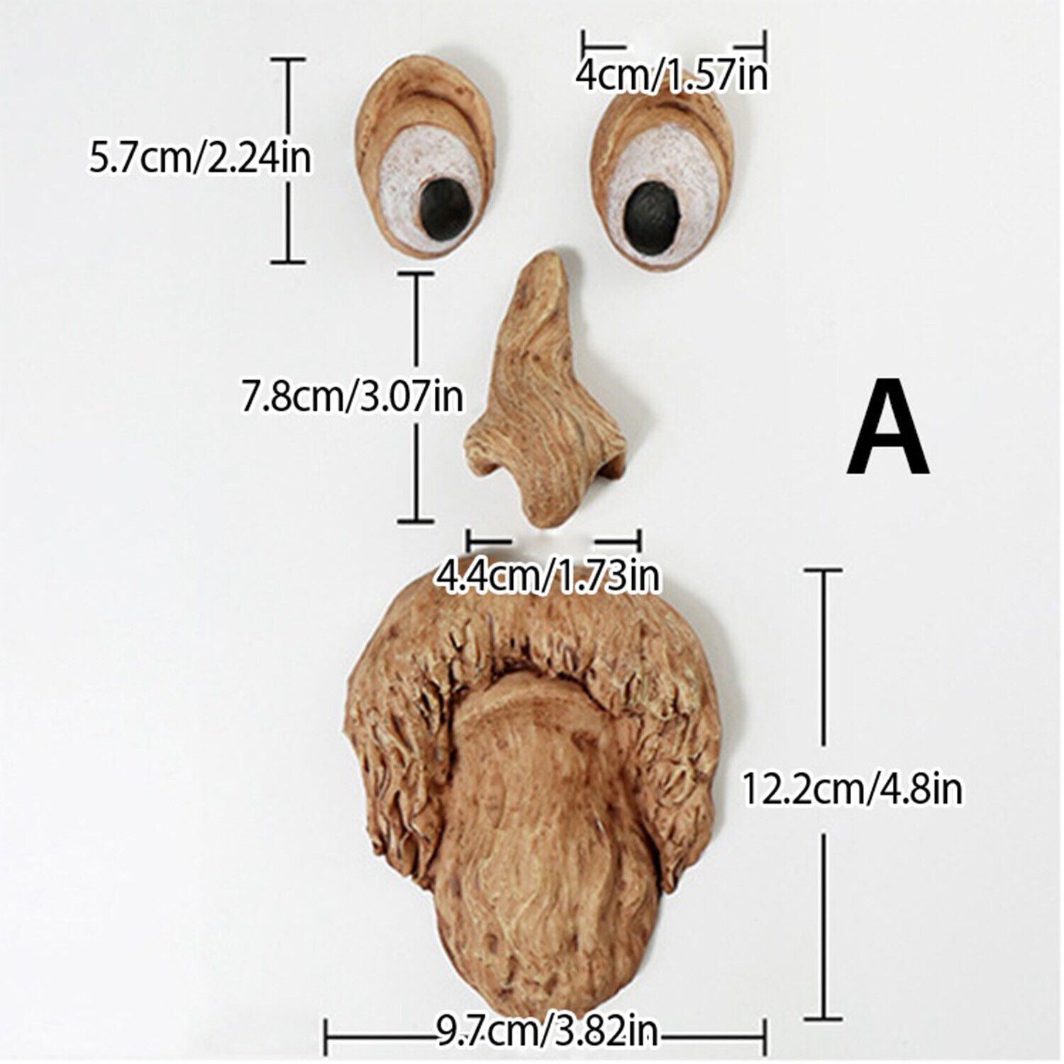 Sculpture of an Old Man Tree Hugger Multicolor