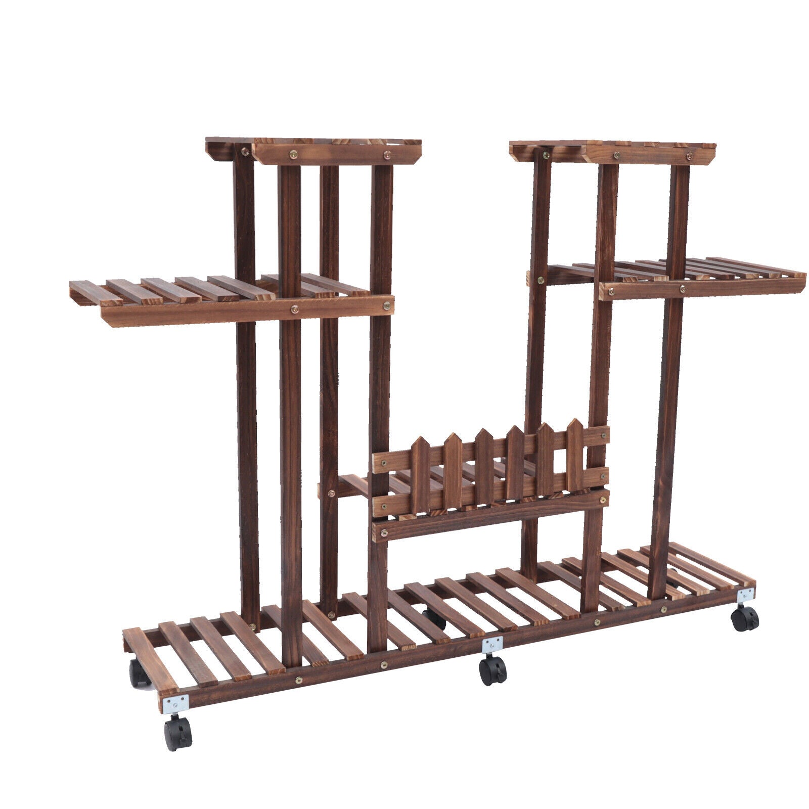 Plant Stand Flower Rack Shelf in Brown
