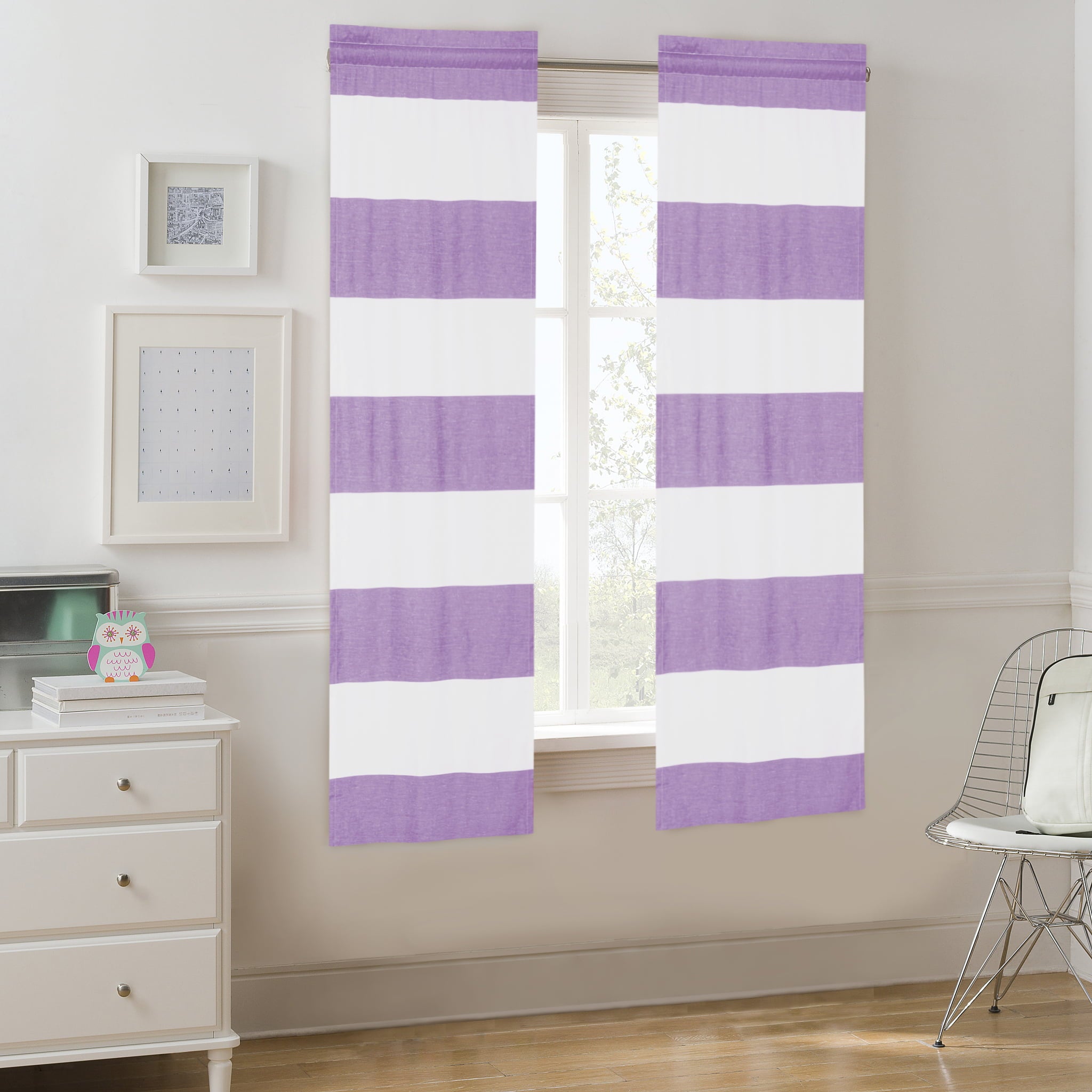 Darkening Rod Pocket Curtain Panel 30x63 Inch in Purple