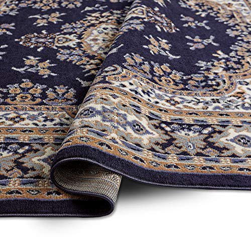 Area Rug Size 21x35 Inches in Navy Blue