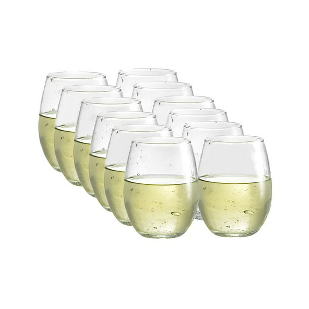 Clear Stemless Glass Set 12 Pieces