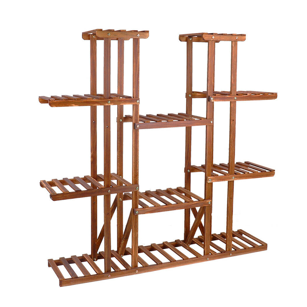 Plant Stand Flower Holder Shelf 11 Tiers Brown