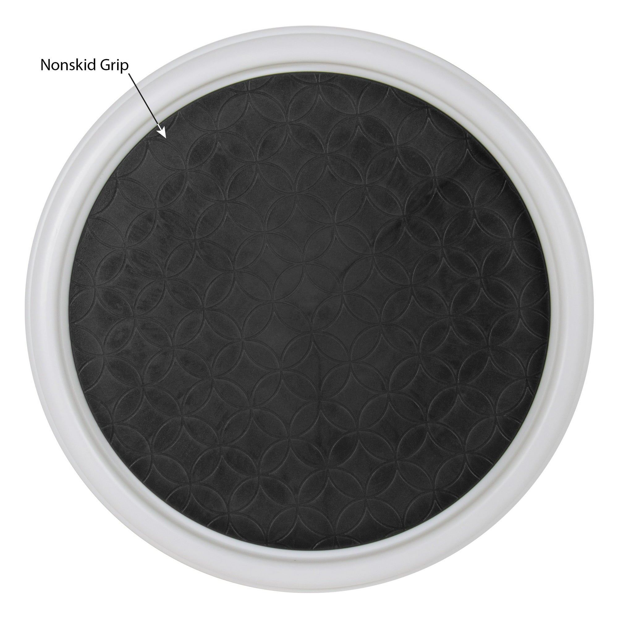 Plastic 12 In Diameter Nonskid Turntable 1 Tier