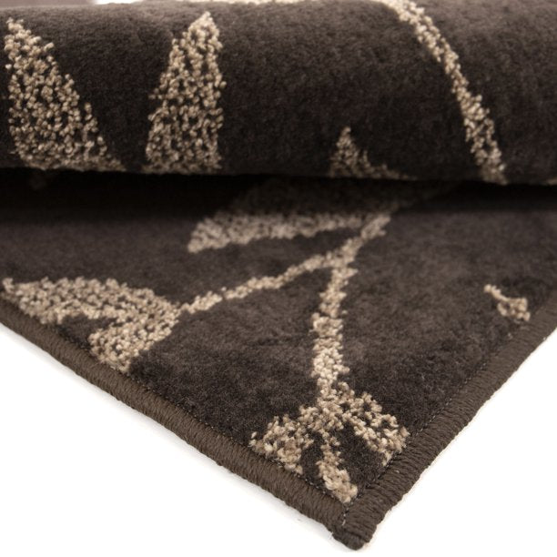 Iron Fleur Area Rug in Brown 1ft 11in x 9ft 8in