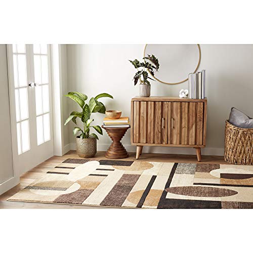 Contemporary Geometric Area Rug in 39 x 55 Inches