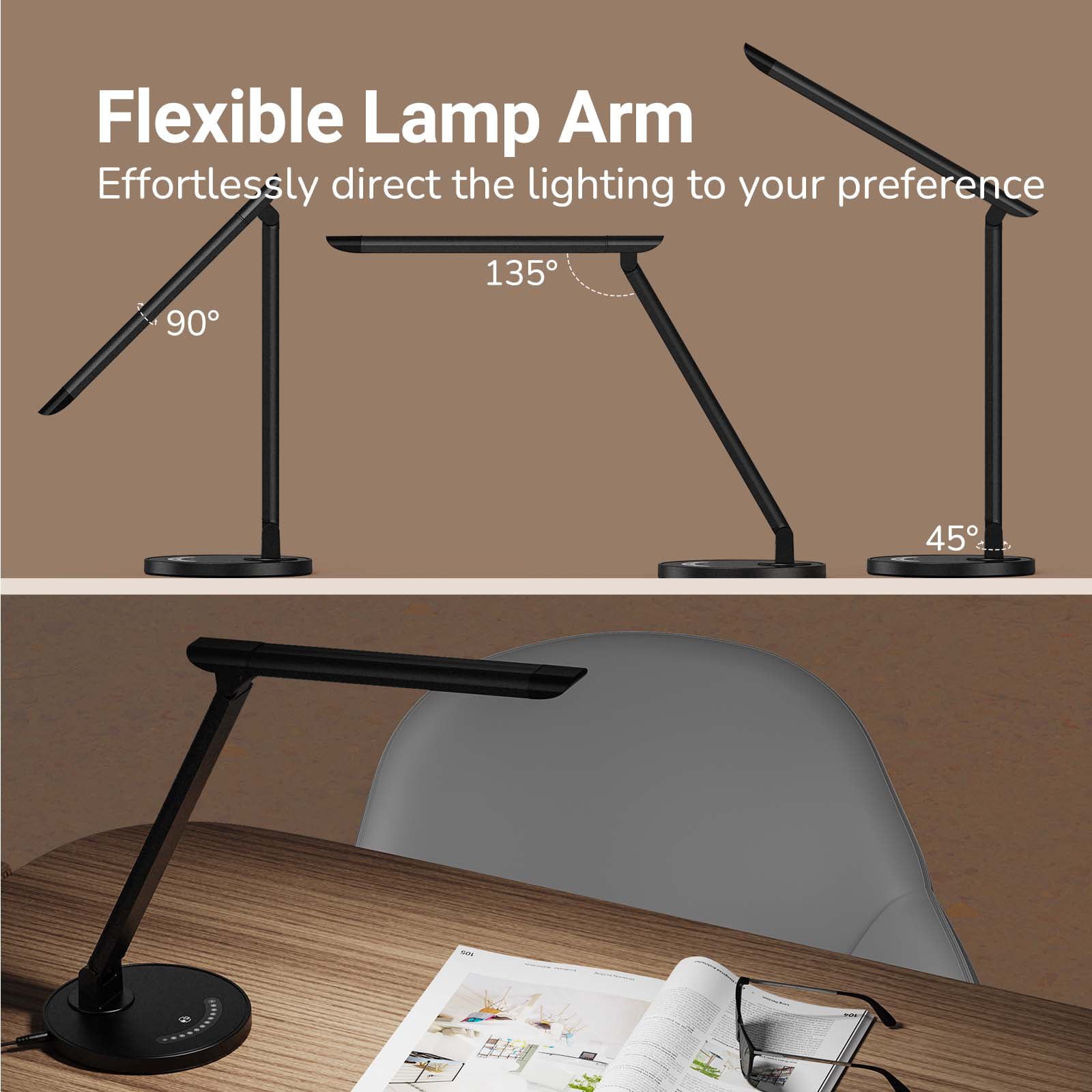 Desk Lamp in LED with 7 Brightness Levels and 5 Color Modes