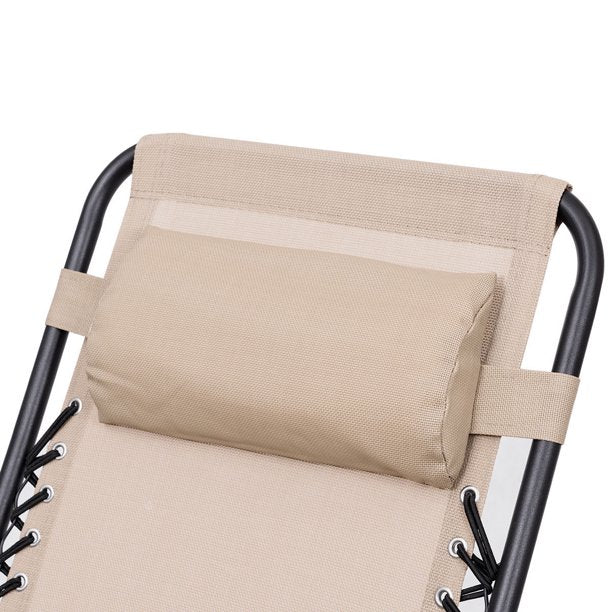 Chairs Pillows Table Portable Folding in Beige