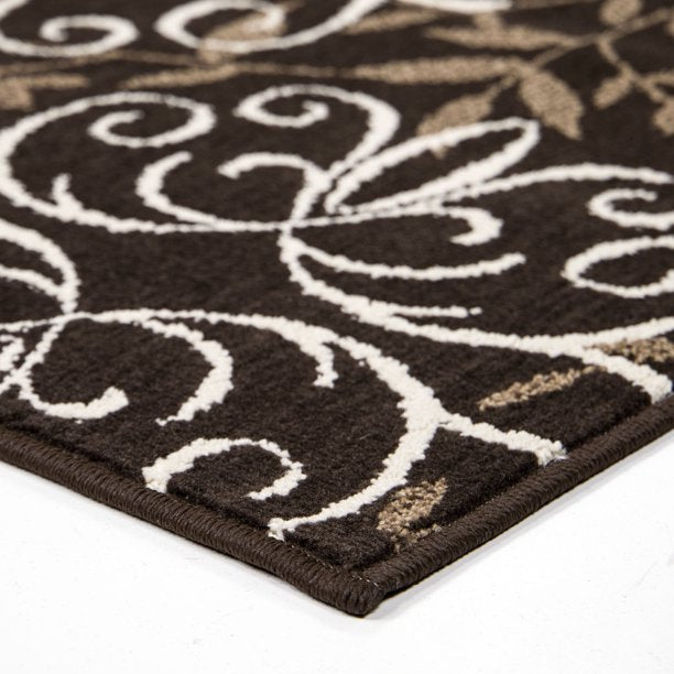 Iron Fleur Runner in Brown 1ft 8in x 2ft 10in