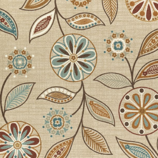 Runner Rug in Beige Multi Floral 1ft 8in x 5ft