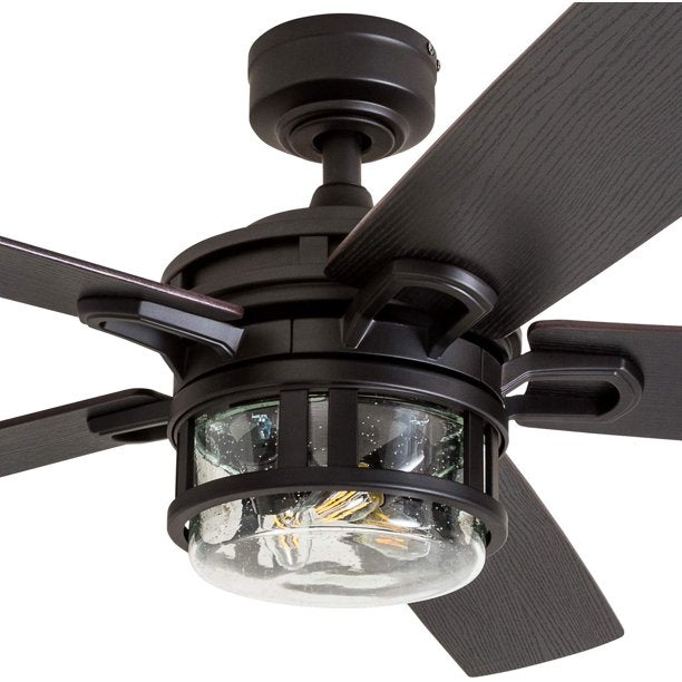 Ceiling Fan with Remote Control in Matte Black