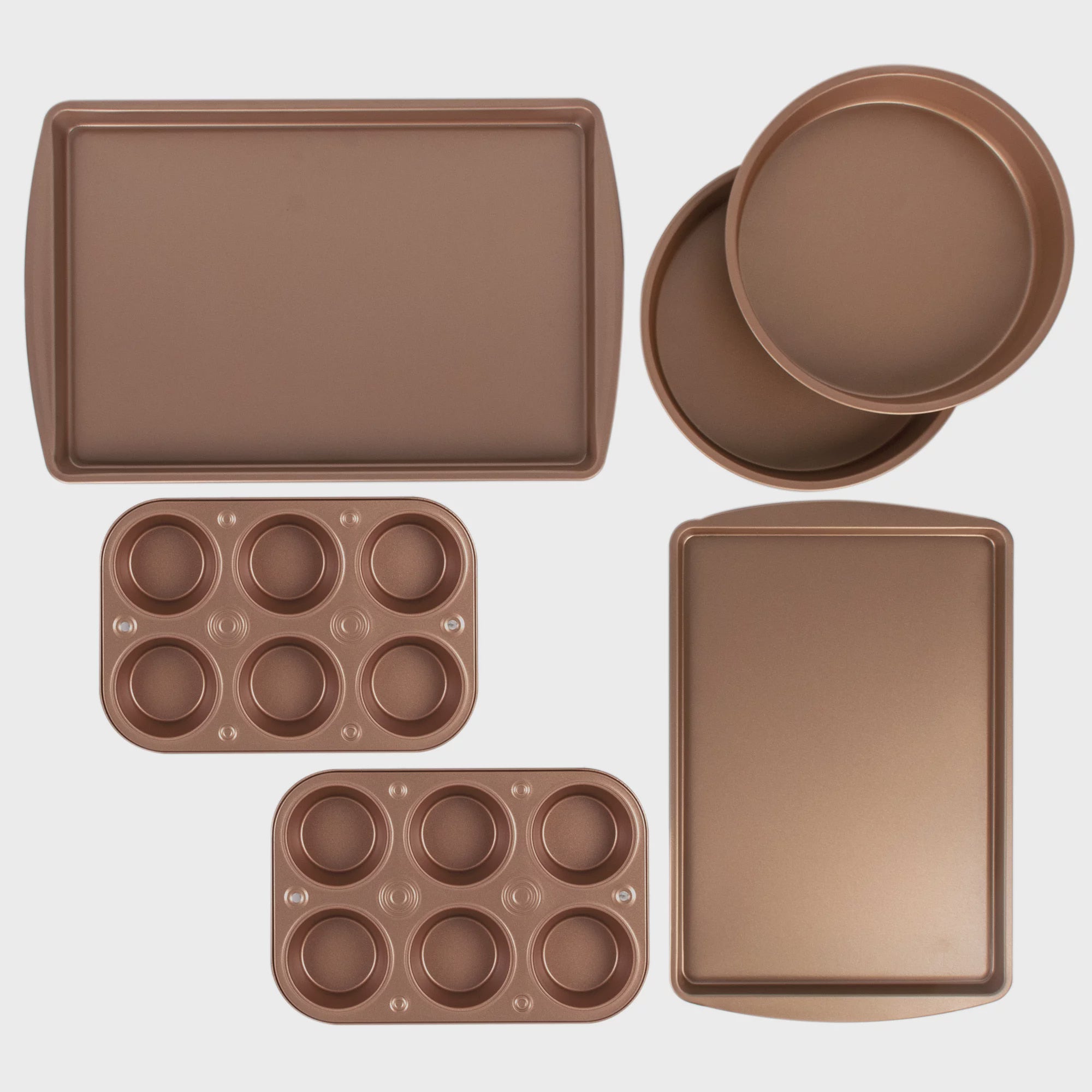 Bakeware Set Copper Nonstick 6 Pieces