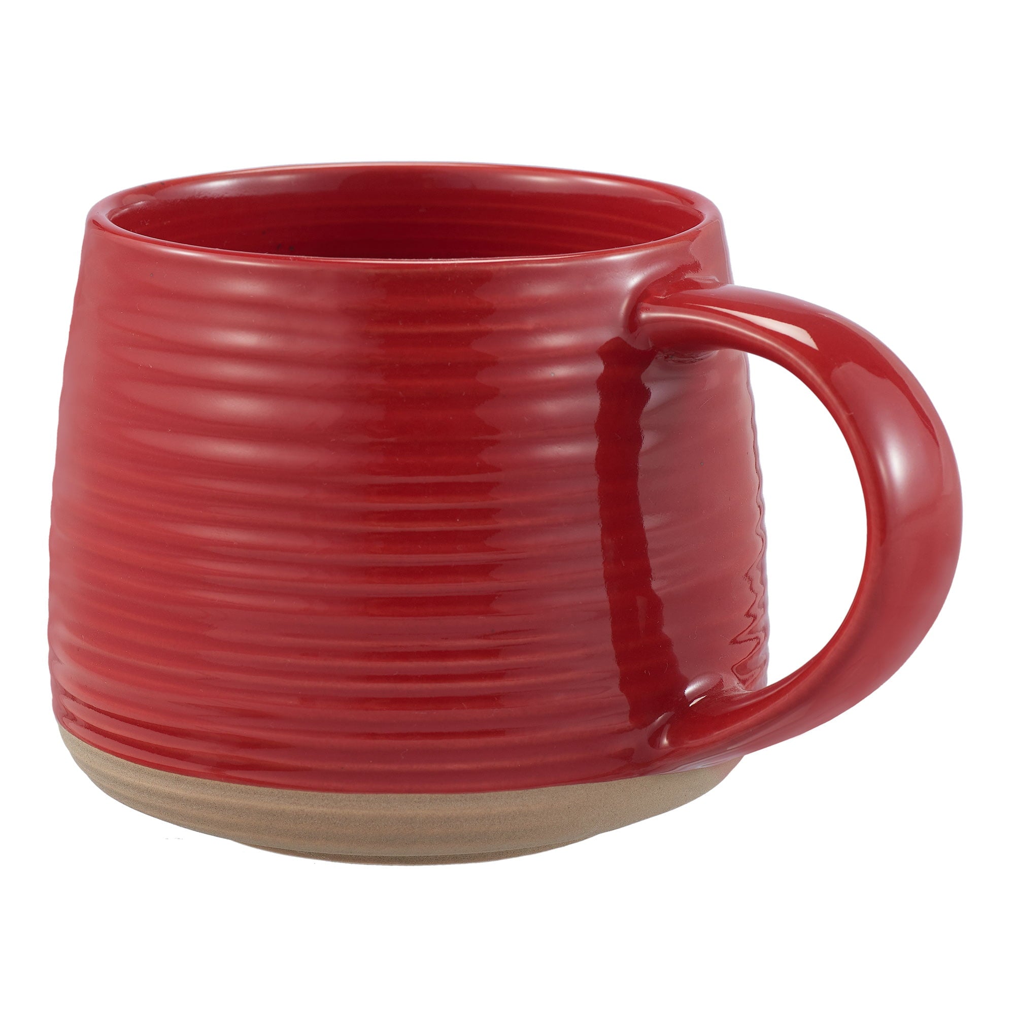 Clay Stoneware Dinnerware in Red Set 16 Piece