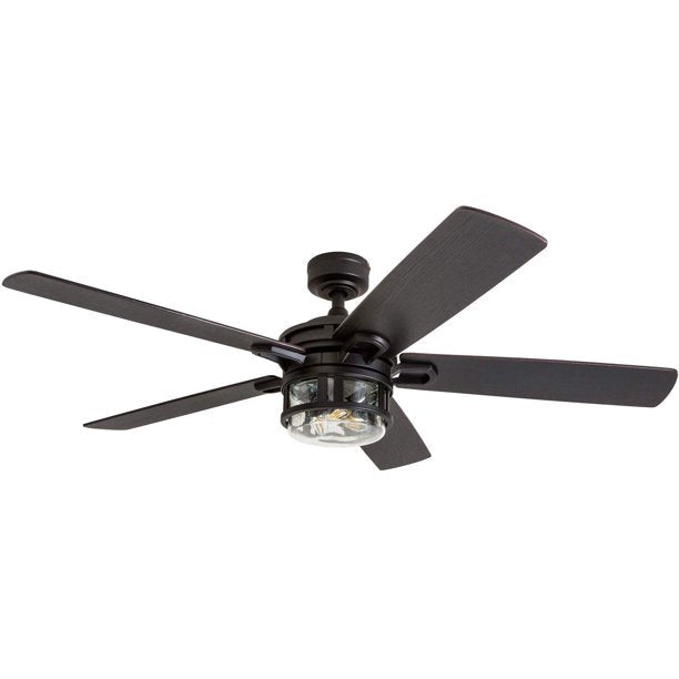 Ceiling Fan with Remote Control in Matte Black