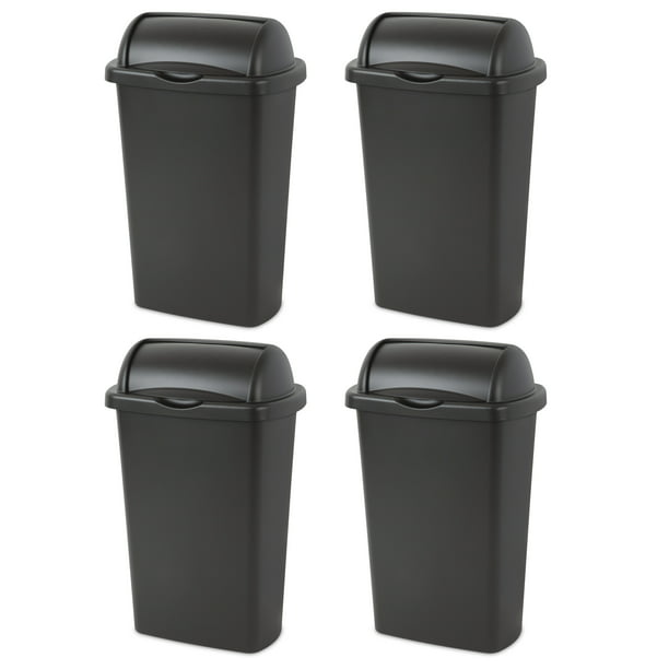 Roll Top Kitchen Trash Can 4 Pieces
