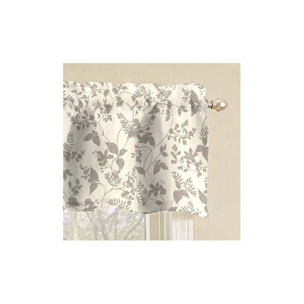 Curtain Tier and Valance Gray56 x 363 Piece Set