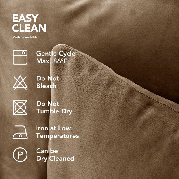 Pillow Covers for Couch Sofa Khaki 16x16 Inches Pack of 2