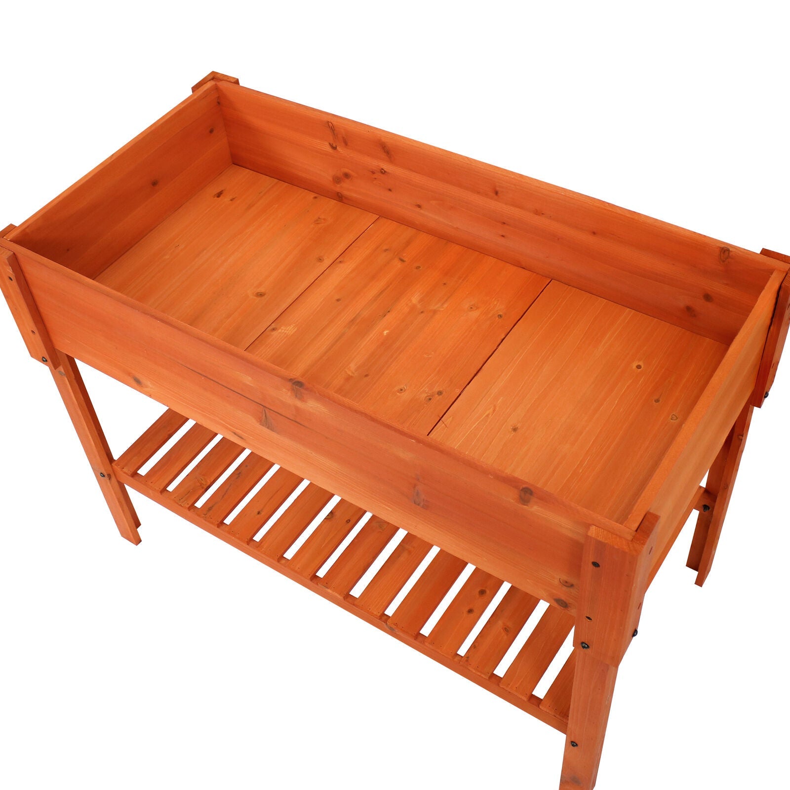 Planter Box with Shelf in 42 Inches Orange
