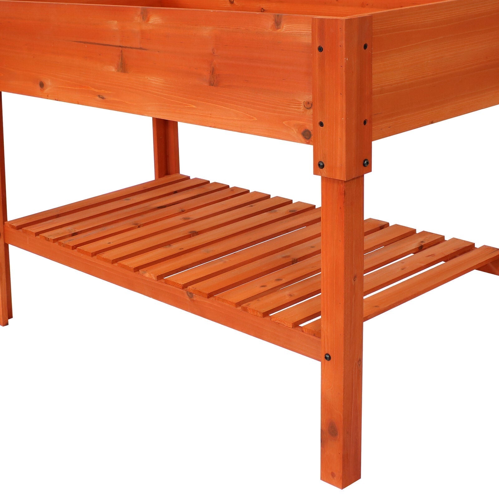 Planter Box with Shelf in 42 Inches Orange