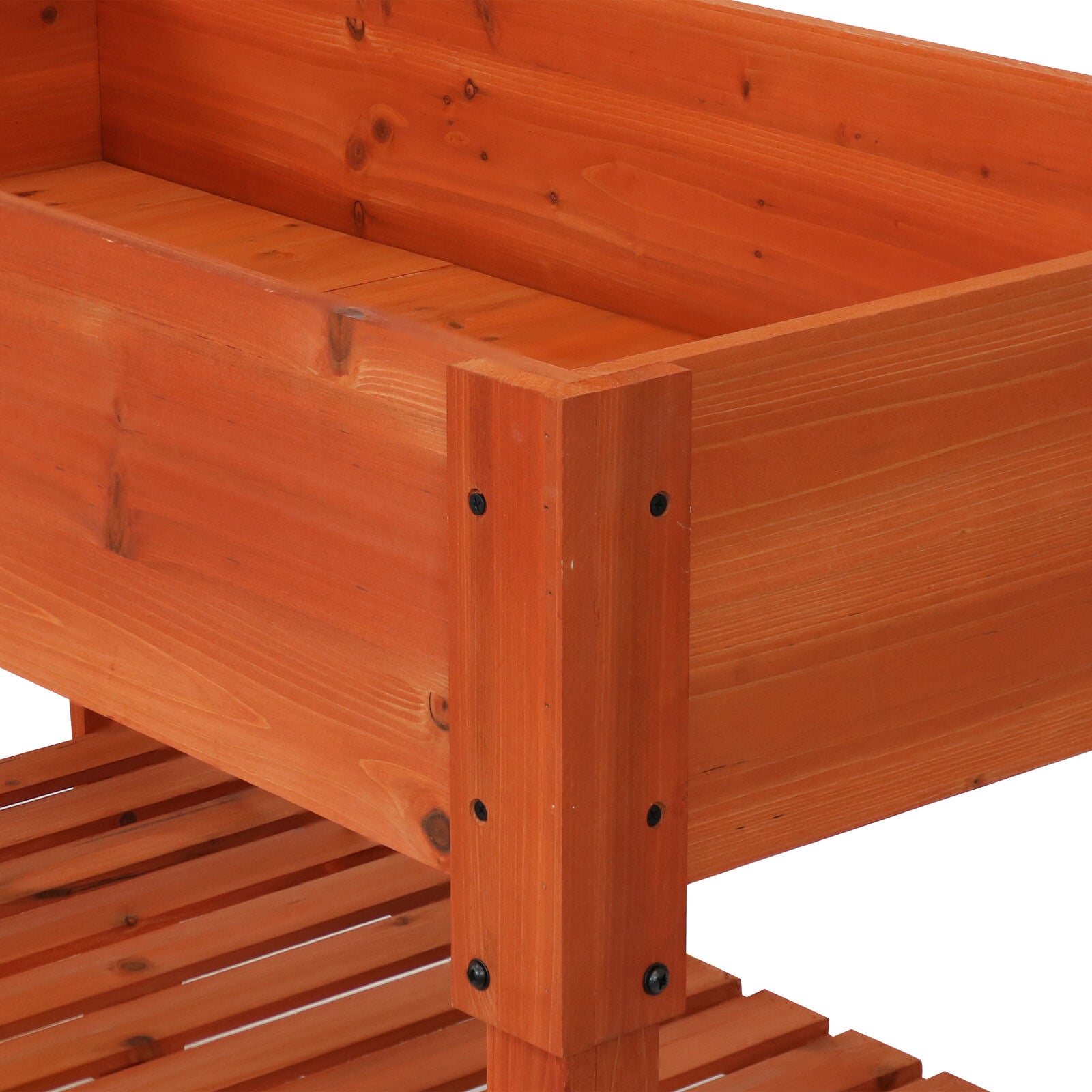 Planter Box with Shelf in 42 Inches Orange