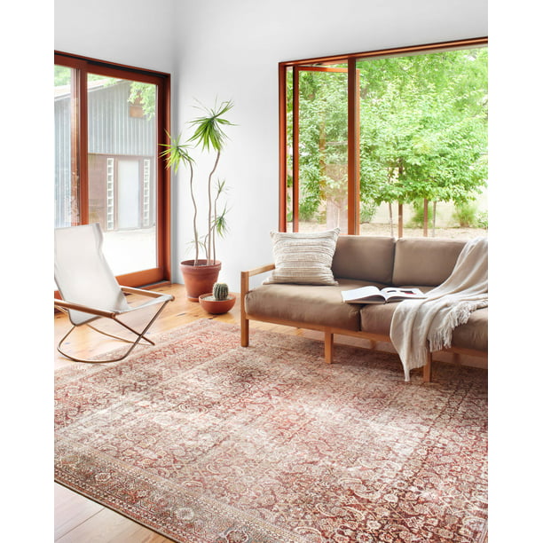Area Rug Size 18x18 Inches in Printed Cinnamon Sage Oriental