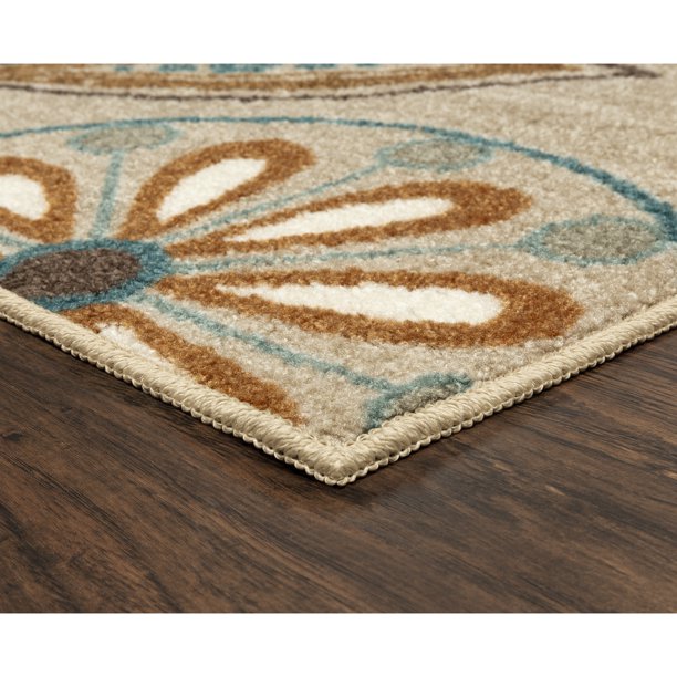 Runner Rug in Beige Multi Floral 1ft 8in x 5ft