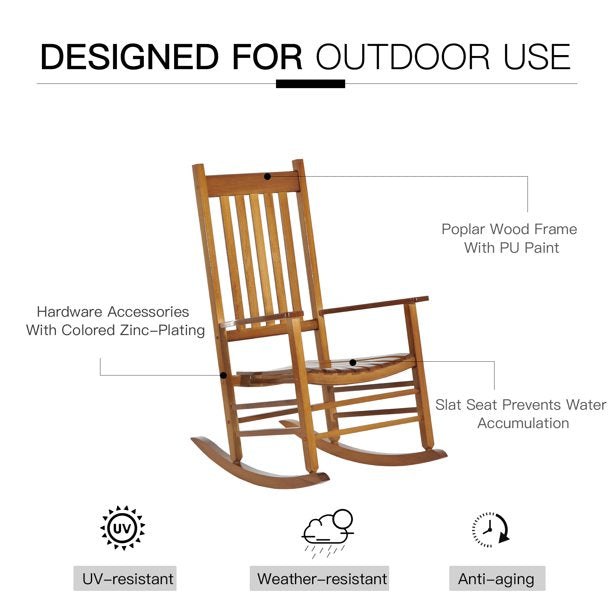 Rocking Chair Solid Wood Furniture Outdoor
