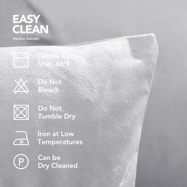 Pillow Covers for Couch Sofa Light Gray 16x16 Inches Pack of 2