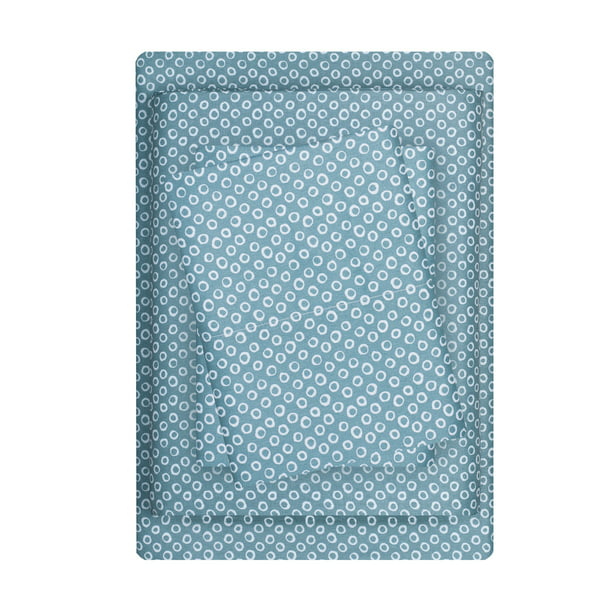 Bed Sheet Set King Aqua Dot 4 Pieces
