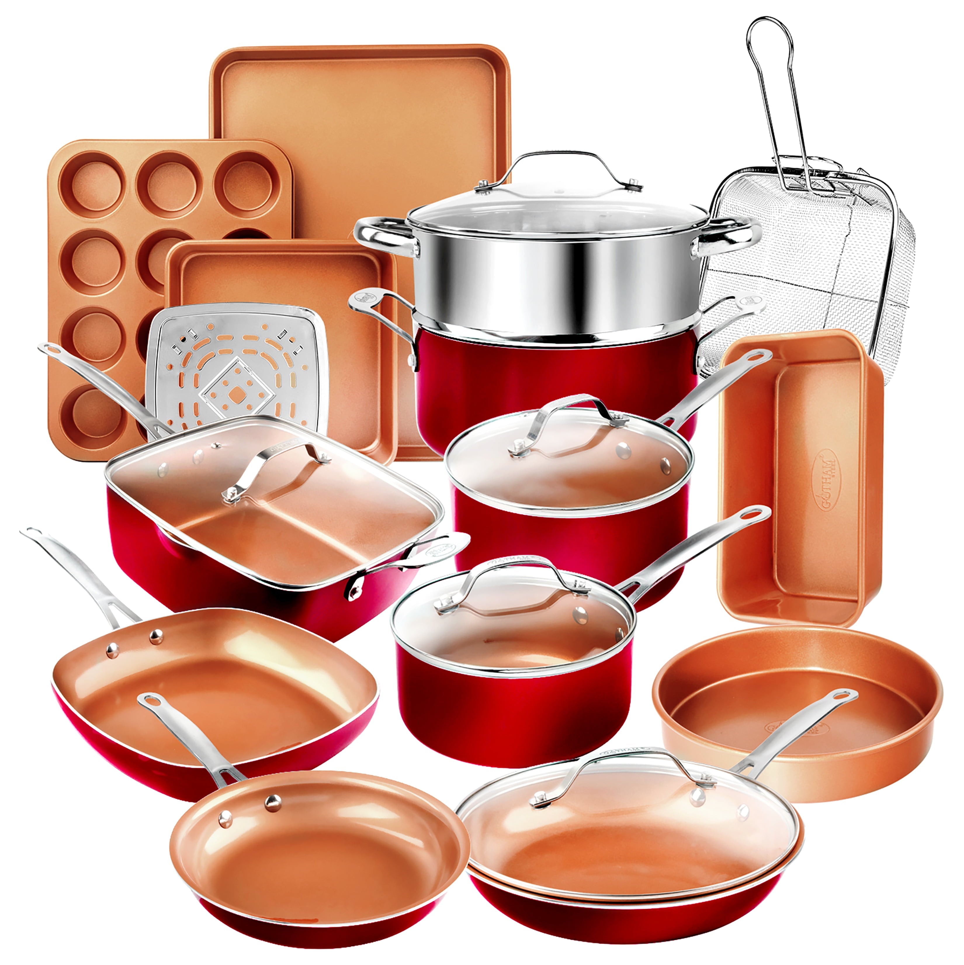 Bakeware Set 20 Pieces in Red