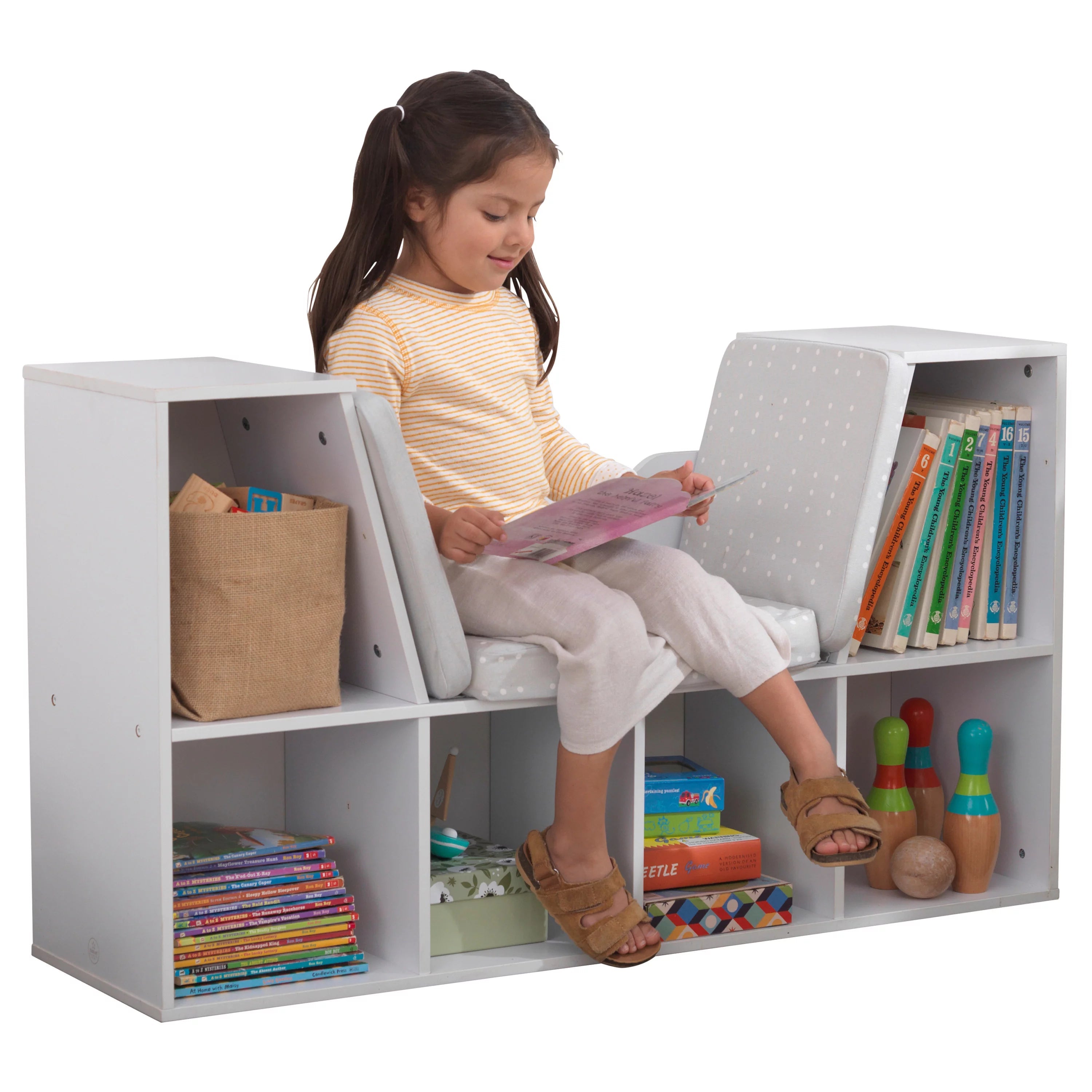Bookcase 6 Shelves in White