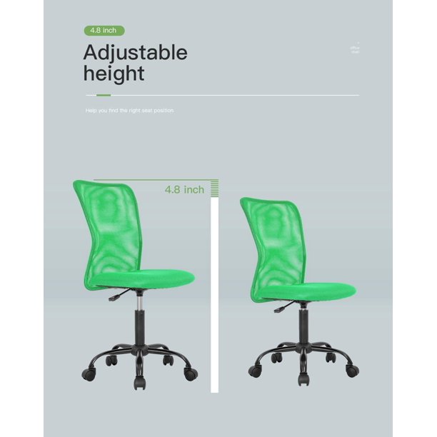 Chair Adjustable Swivel Rolling in Green