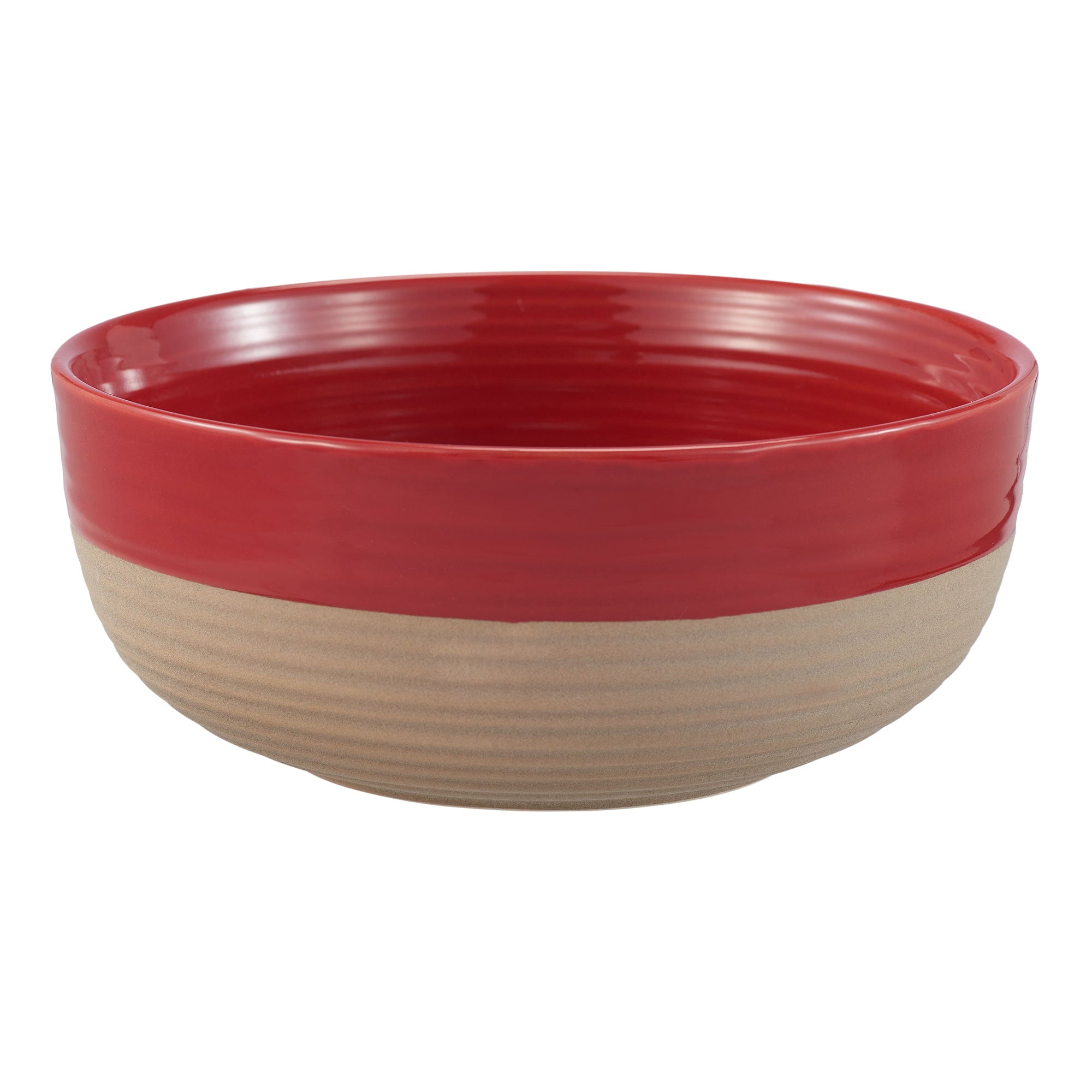 Clay Stoneware Dinnerware in Red Set 16 Piece