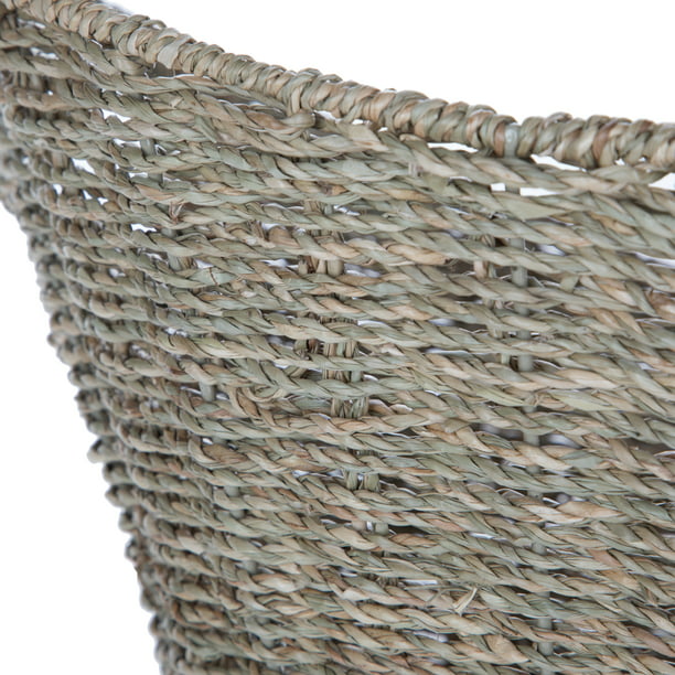 Storage Basket with Cut out Handles in Natural Color