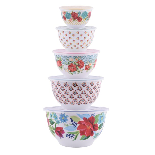 Bowl 5 Piece Set in Spring Bouquet