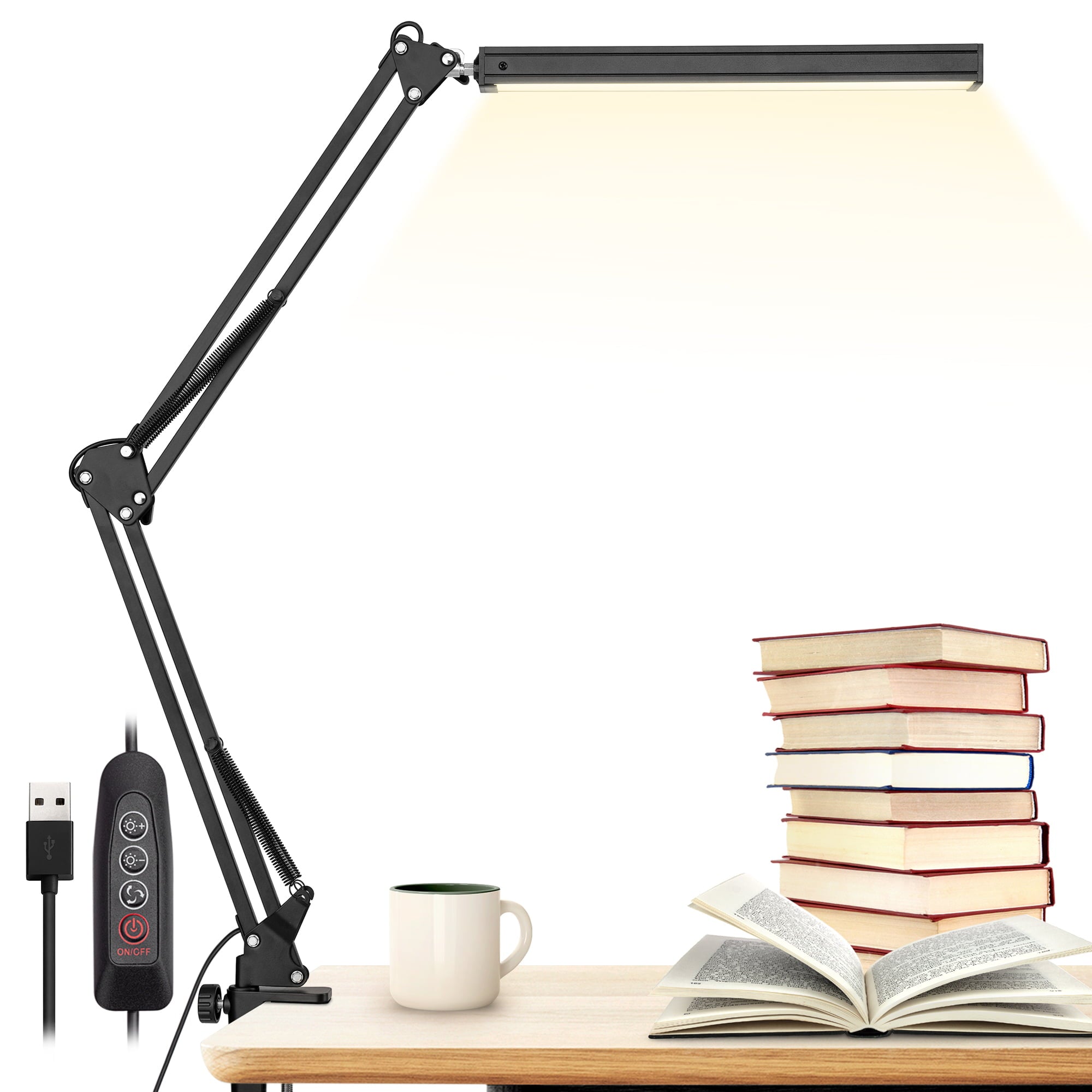 Desk Lamp with Clamp in Black