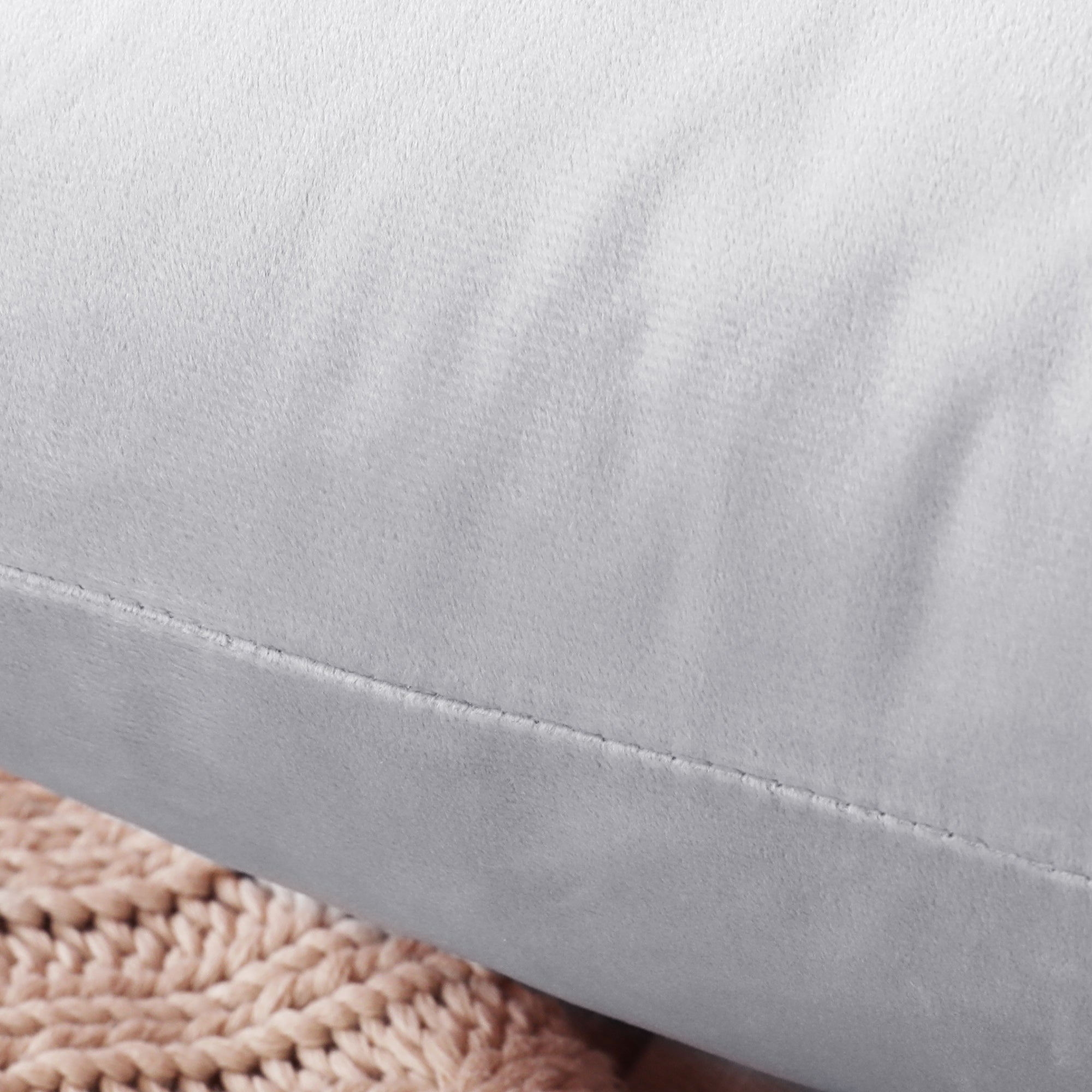 Pillow Covers for Couch Sofa Light Gray 16x16 Inches Pack of 2