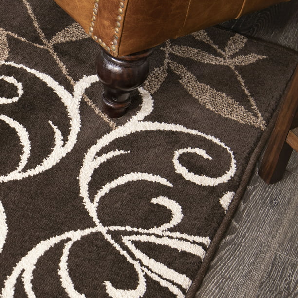 Iron Fleur Runner in Brown 1ft 8in x 2ft 10in