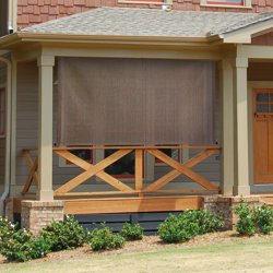 Cordless Outdoor Sun Shade in Brown 8ft x 6ft