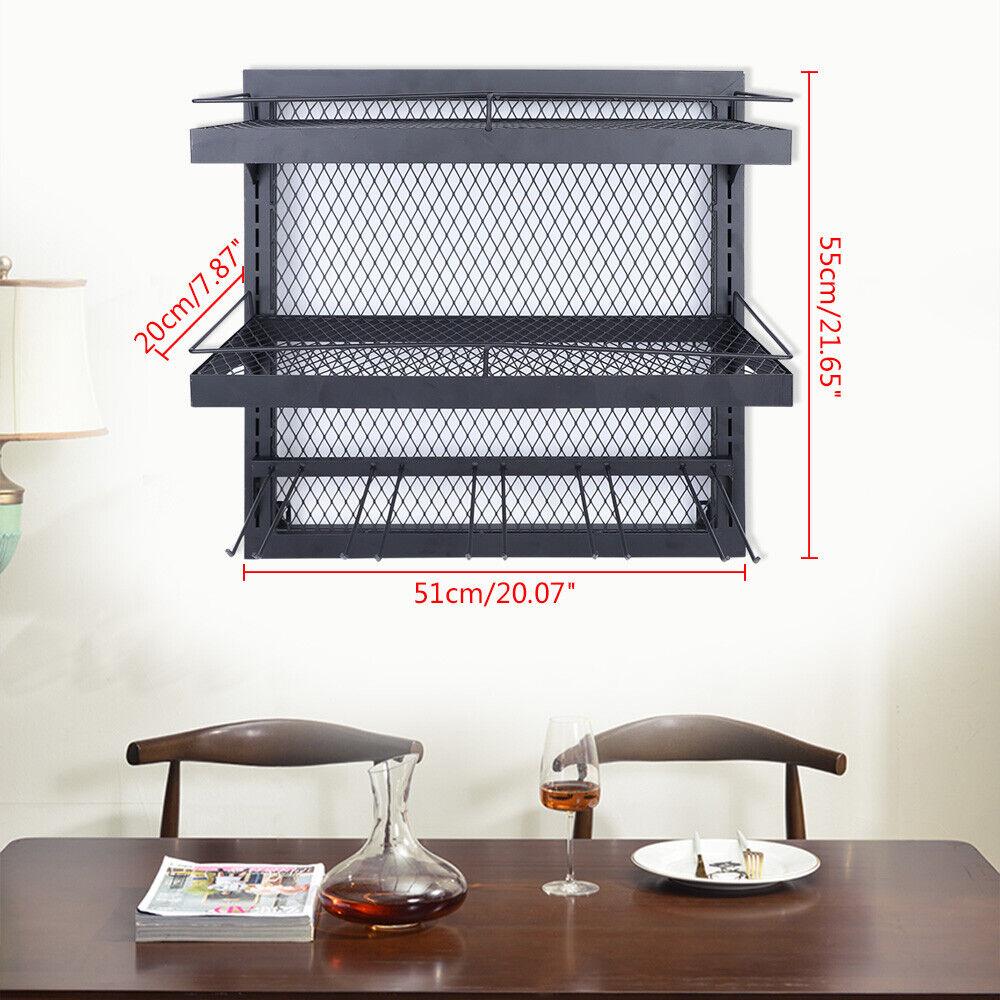 Bottle and Glass Storage Rack Wall Mounted