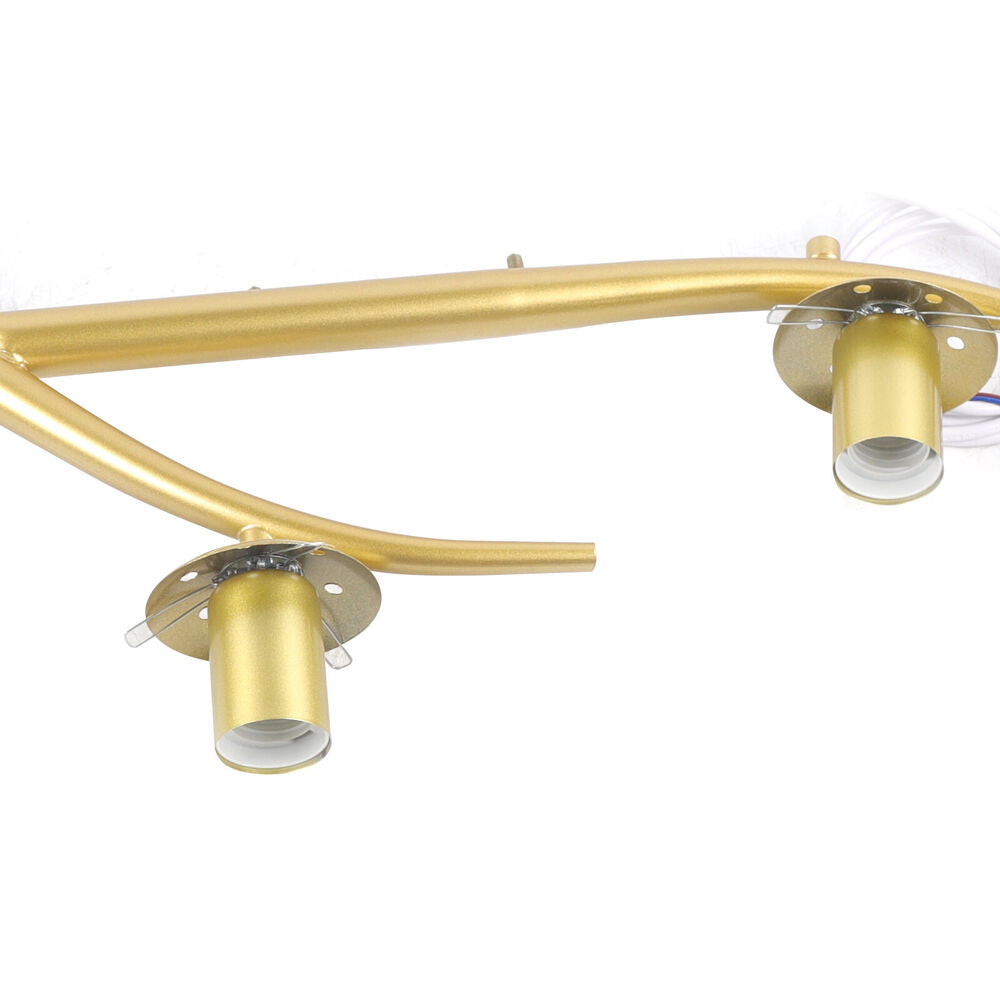 Chandelier 4 Glass Pendant in Gold