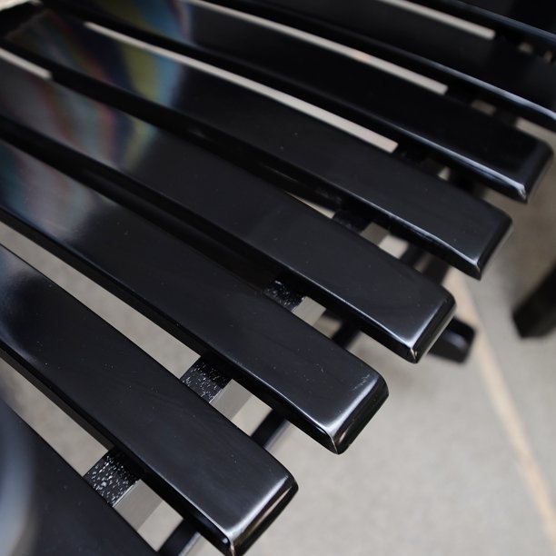 Rocking Chair Solid Wood Outdoor in Black