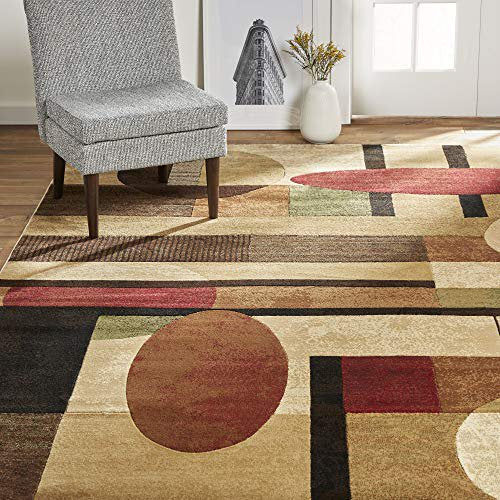 Contemporary Geometric Area Rug in 86x62 Inches