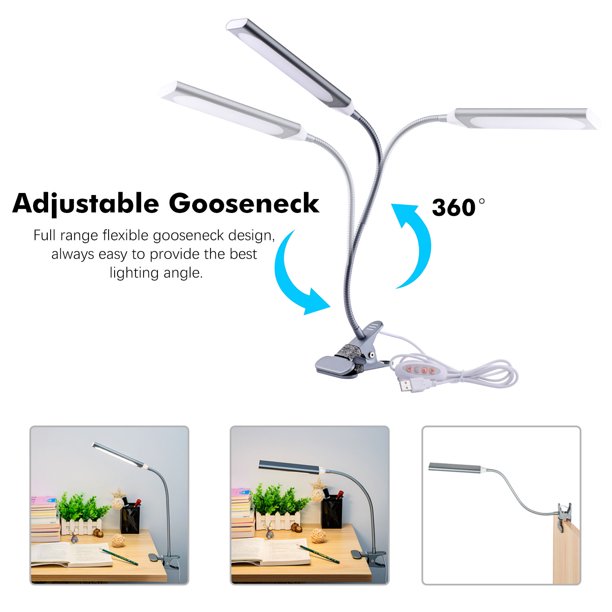 Desk Lamp in LED Gray