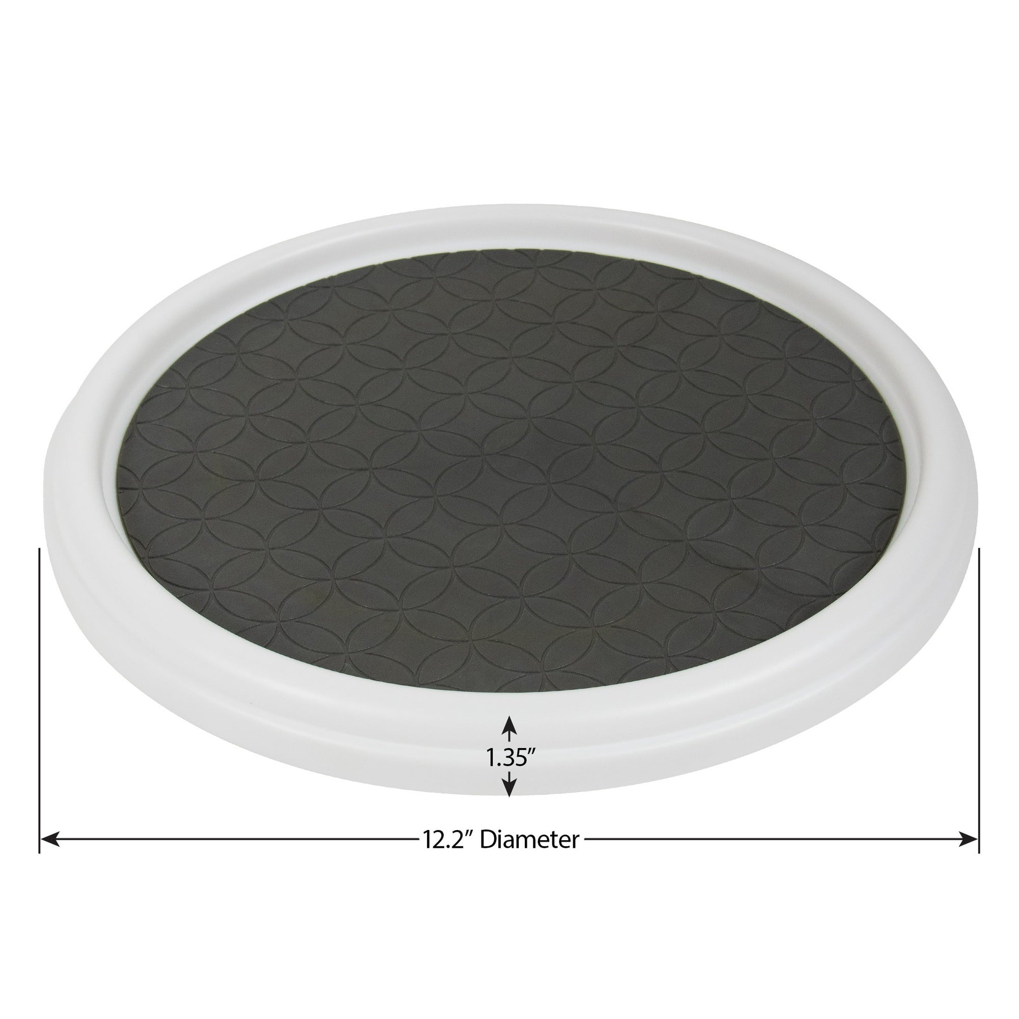 Plastic 12 In Diameter Nonskid Turntable 1 Tier