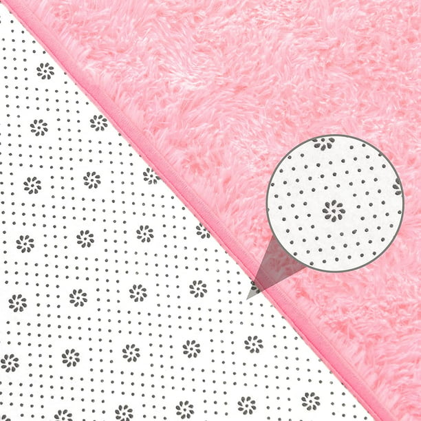 Soft Shag Rug for Bedroom Pink 6ft x 9ft